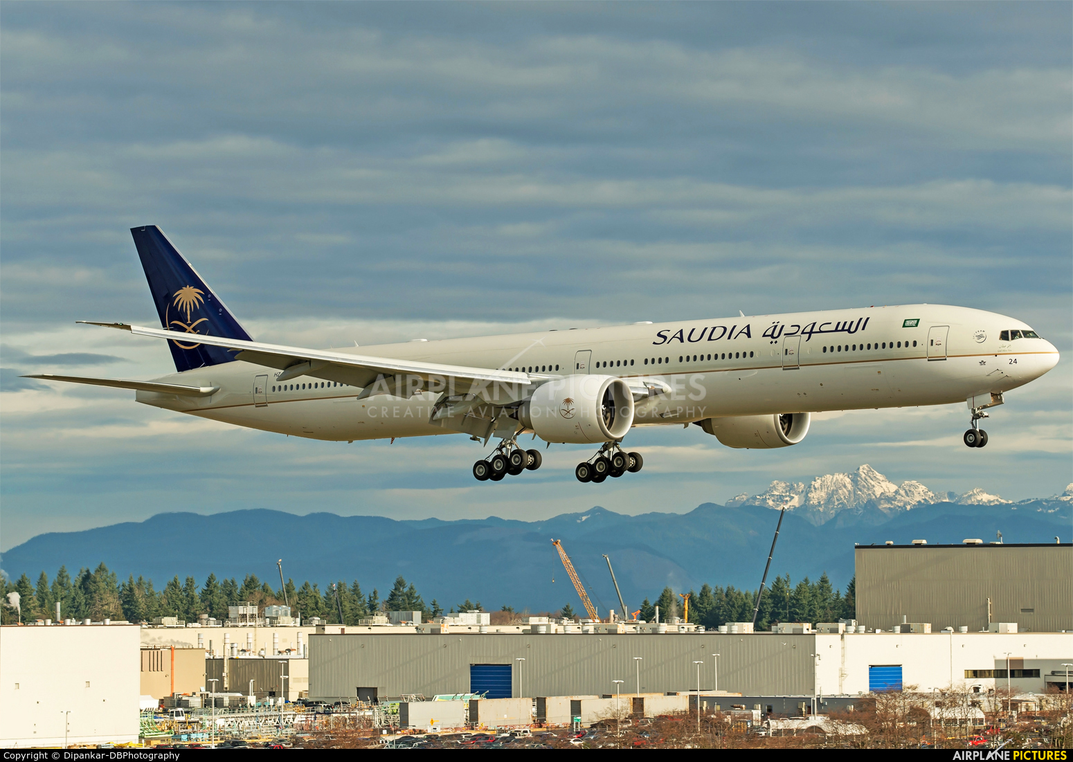 Saudi Arabian Airlines HZ-AK24 aircraft at Everett - Snohomish County / Paine Field