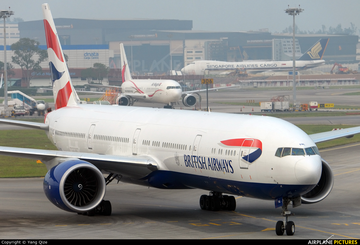 British Airways G-STBL aircraft at Singapore - Changi