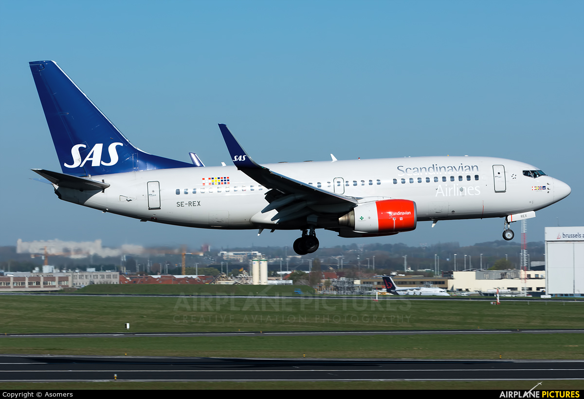 SAS - Scandinavian Airlines SE-REX aircraft at Brussels - Zaventem