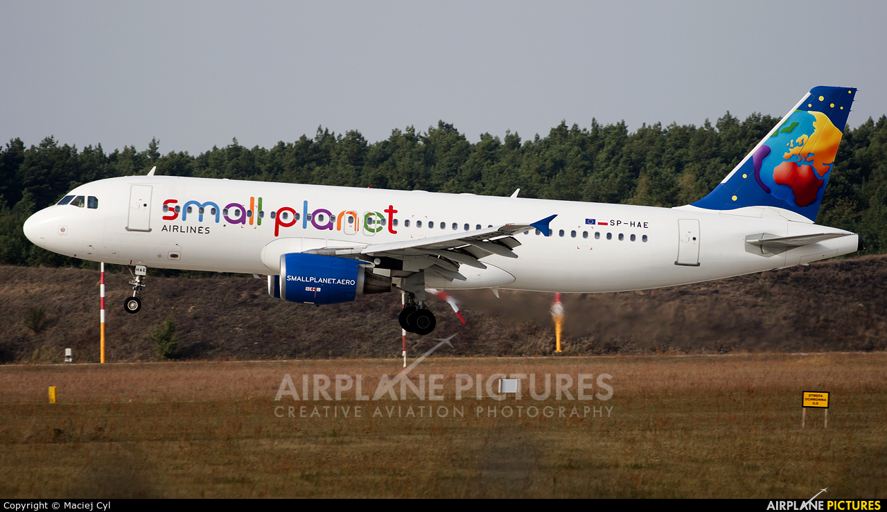 Small Planet Airlines SP-HAE aircraft at Babimost