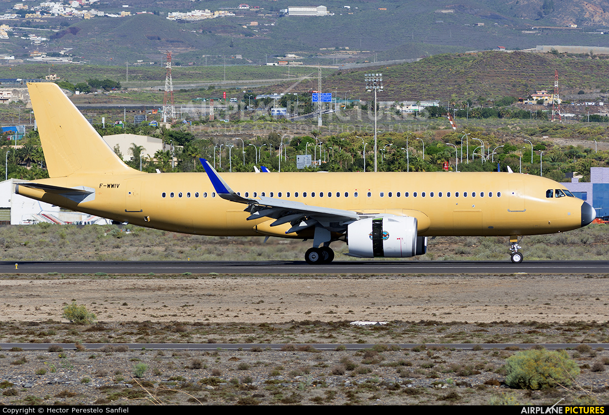 IndiGo F-WWIV aircraft at Tenerife Sur - Reina Sofia