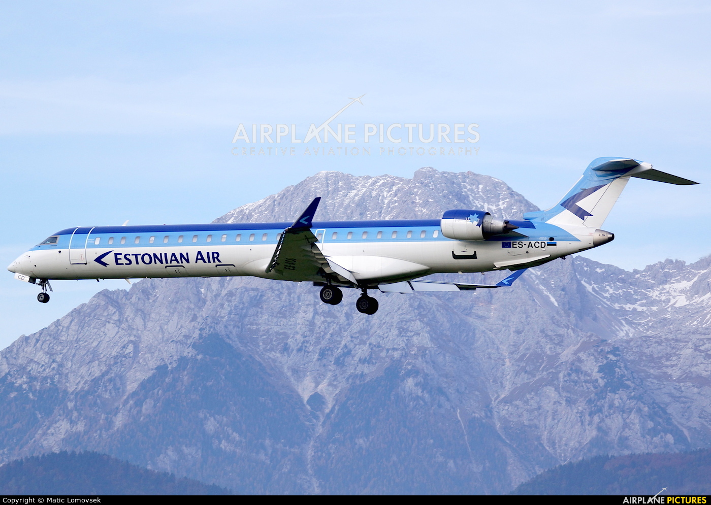 Estonian Air ES-ACD aircraft at Ljubljana - Brnik