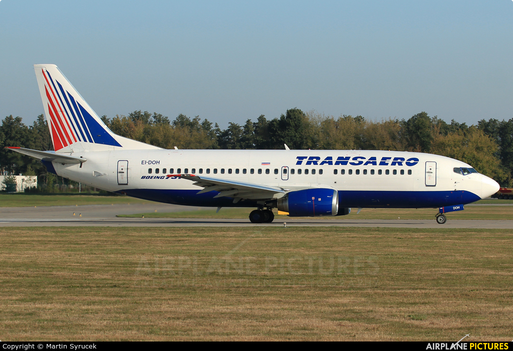 Transaero Airlines EI-DOH aircraft at Pardubice