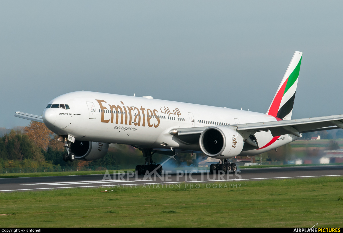 Emirates Airlines A6-EBZ aircraft at Brussels - Zaventem