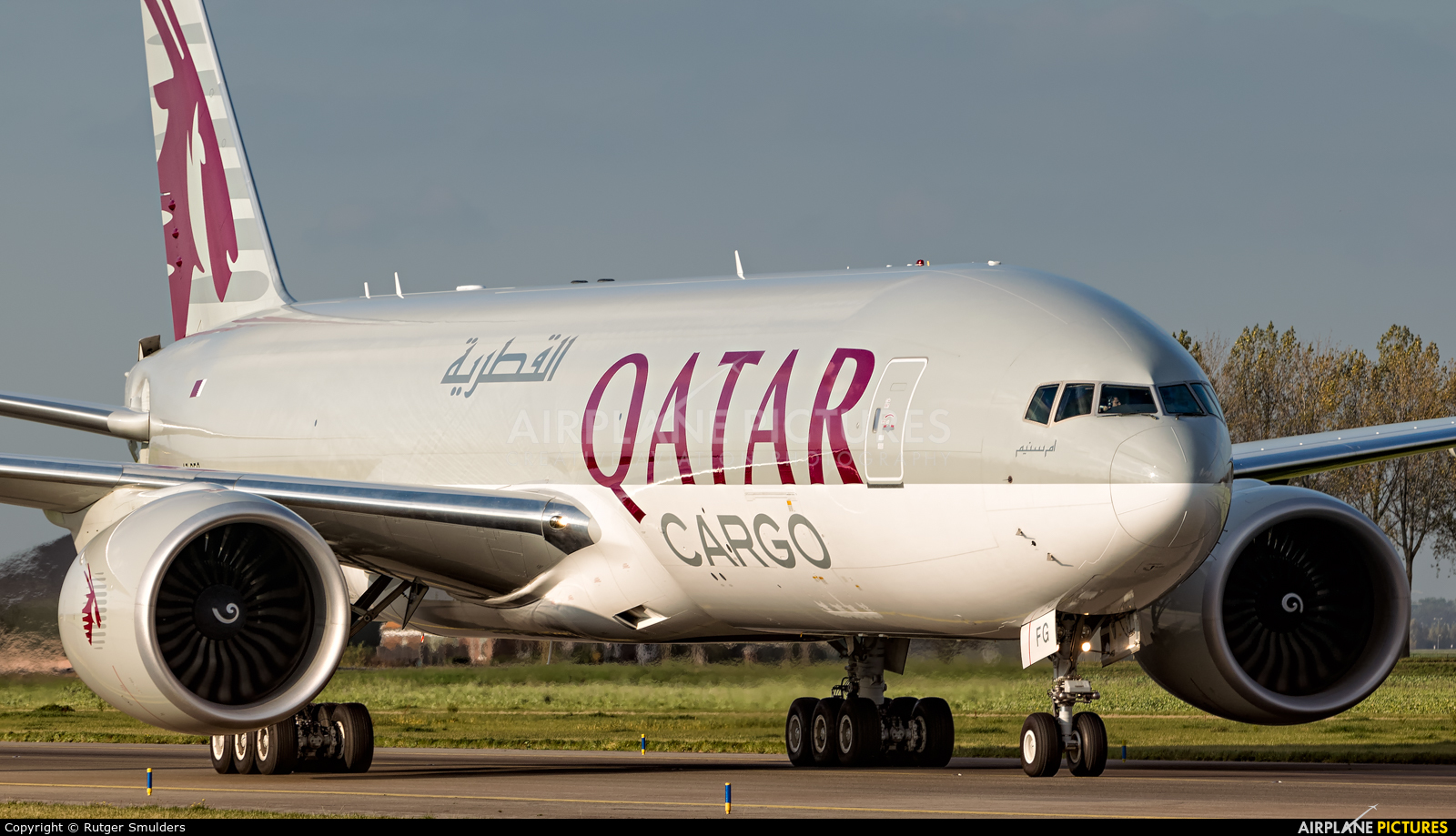 Qatar Airways Cargo A7-BFG aircraft at Amsterdam - Schiphol