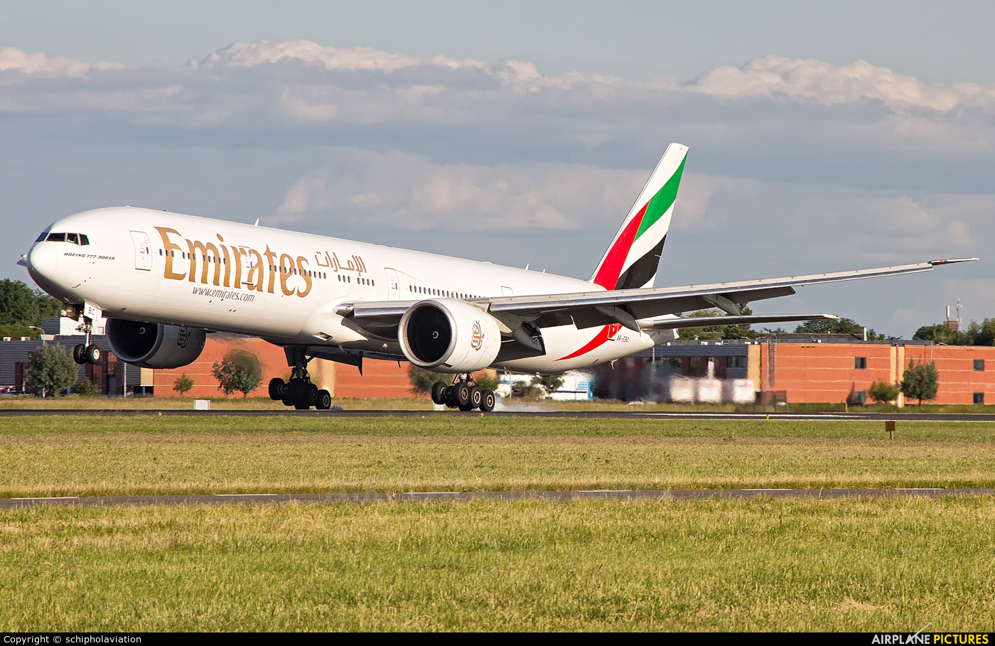 Emirates Airlines A6-EBC aircraft at Amsterdam - Schiphol