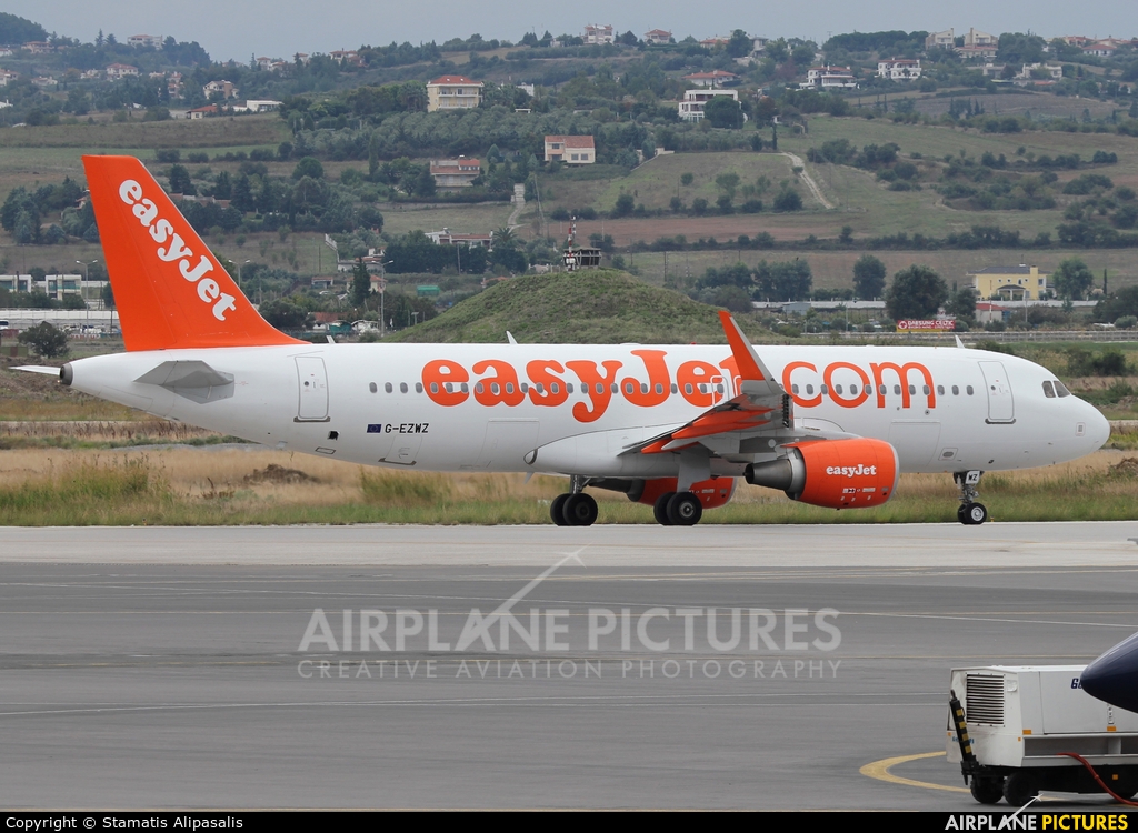 easyJet G-EZWZ aircraft at Thessaloniki - Makedonia