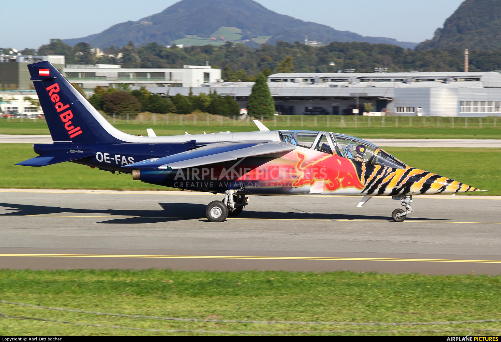 Red Bull OE-FAS aircraft at Salzburg