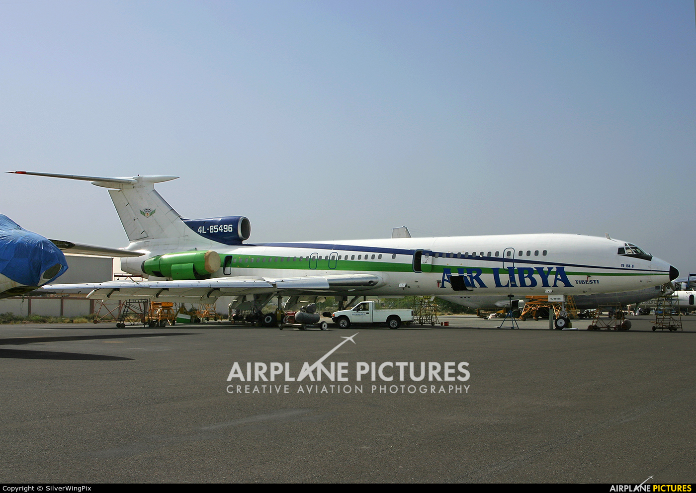 Air Libya Tibesti 4L-85496 aircraft at Sharjah Intl
