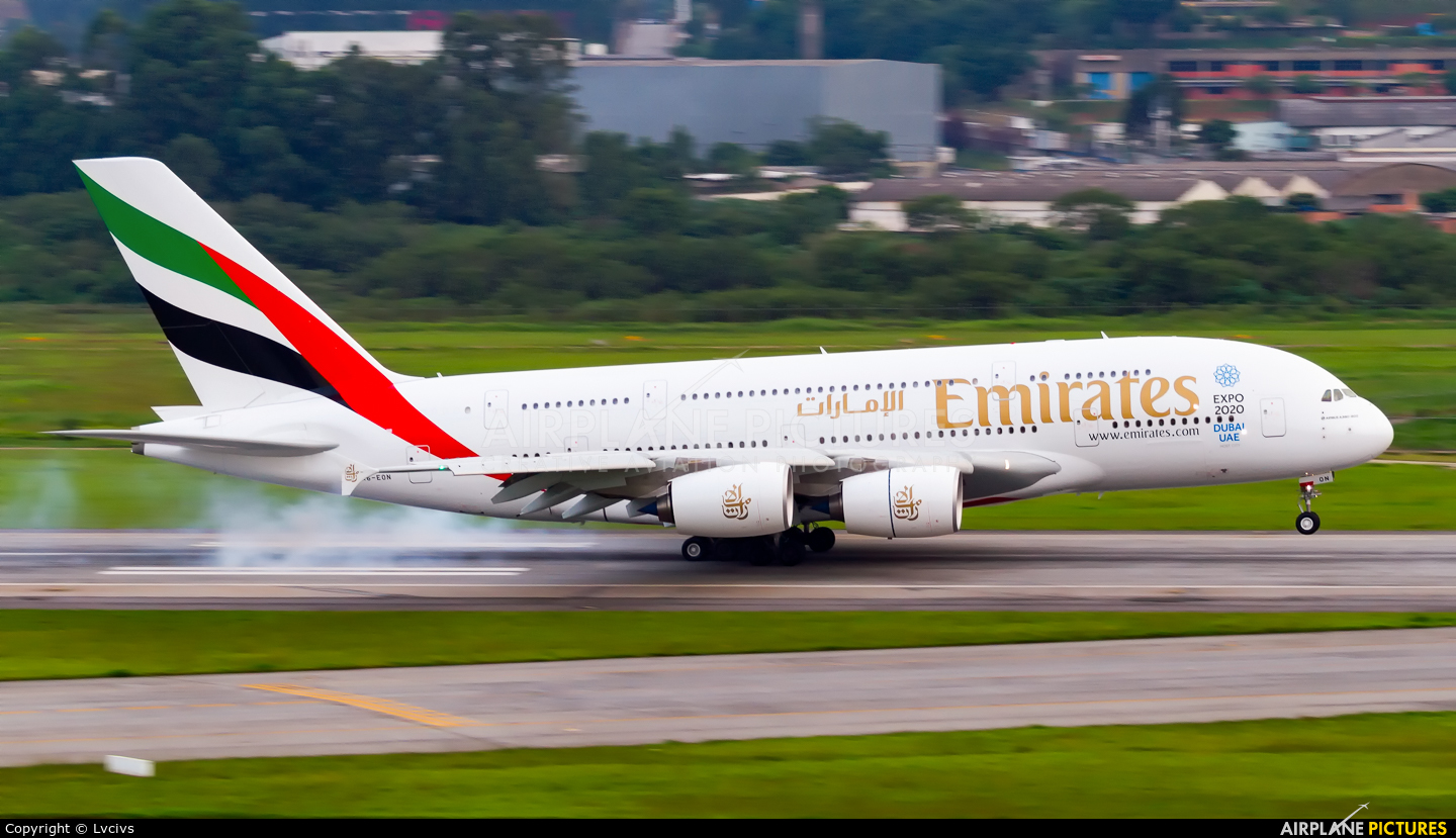 Emirates Airlines A6-EON aircraft at São Paulo - Guarulhos