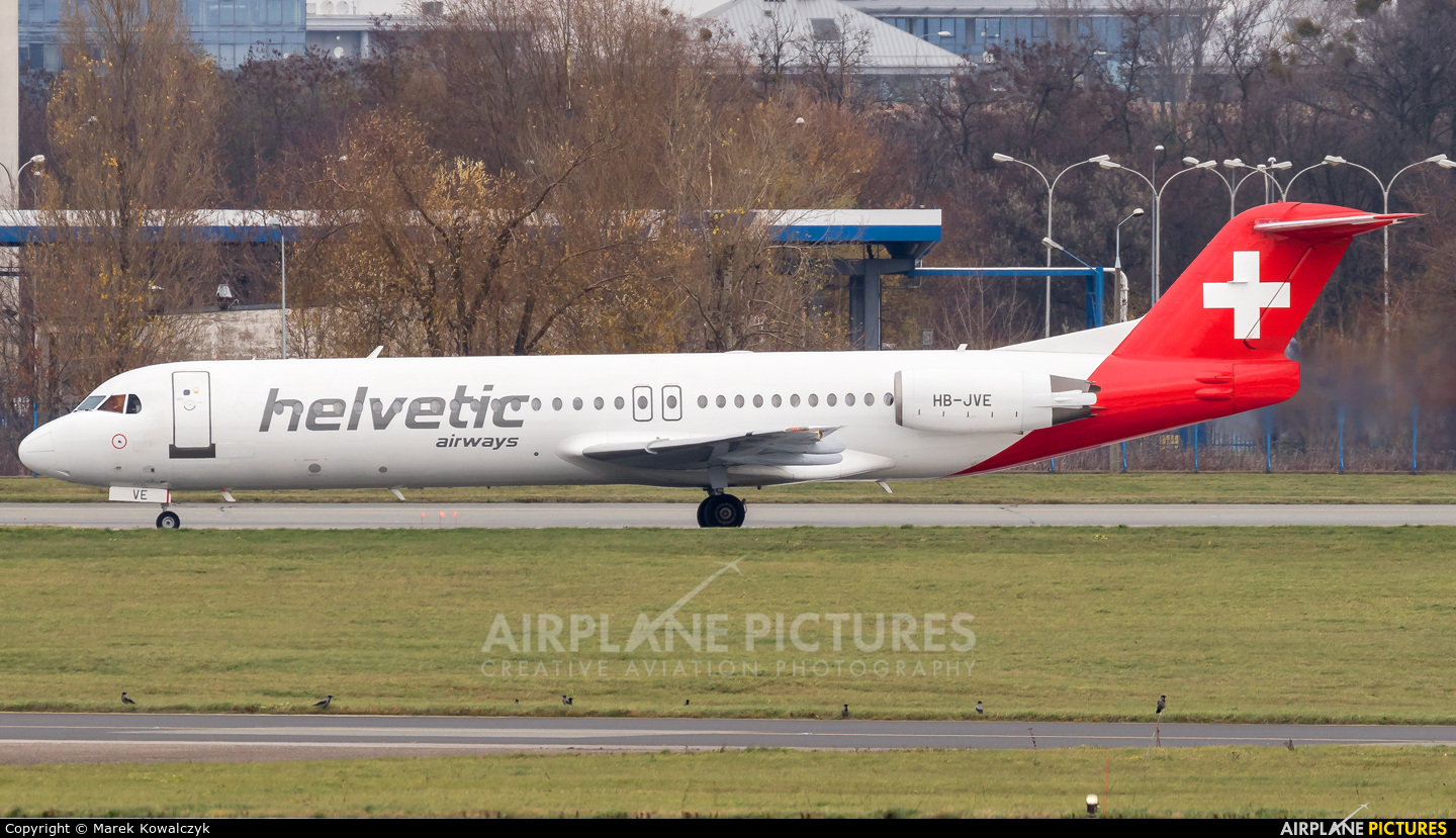 Helvetic Airways HB-JVE aircraft at Warsaw - Frederic Chopin
