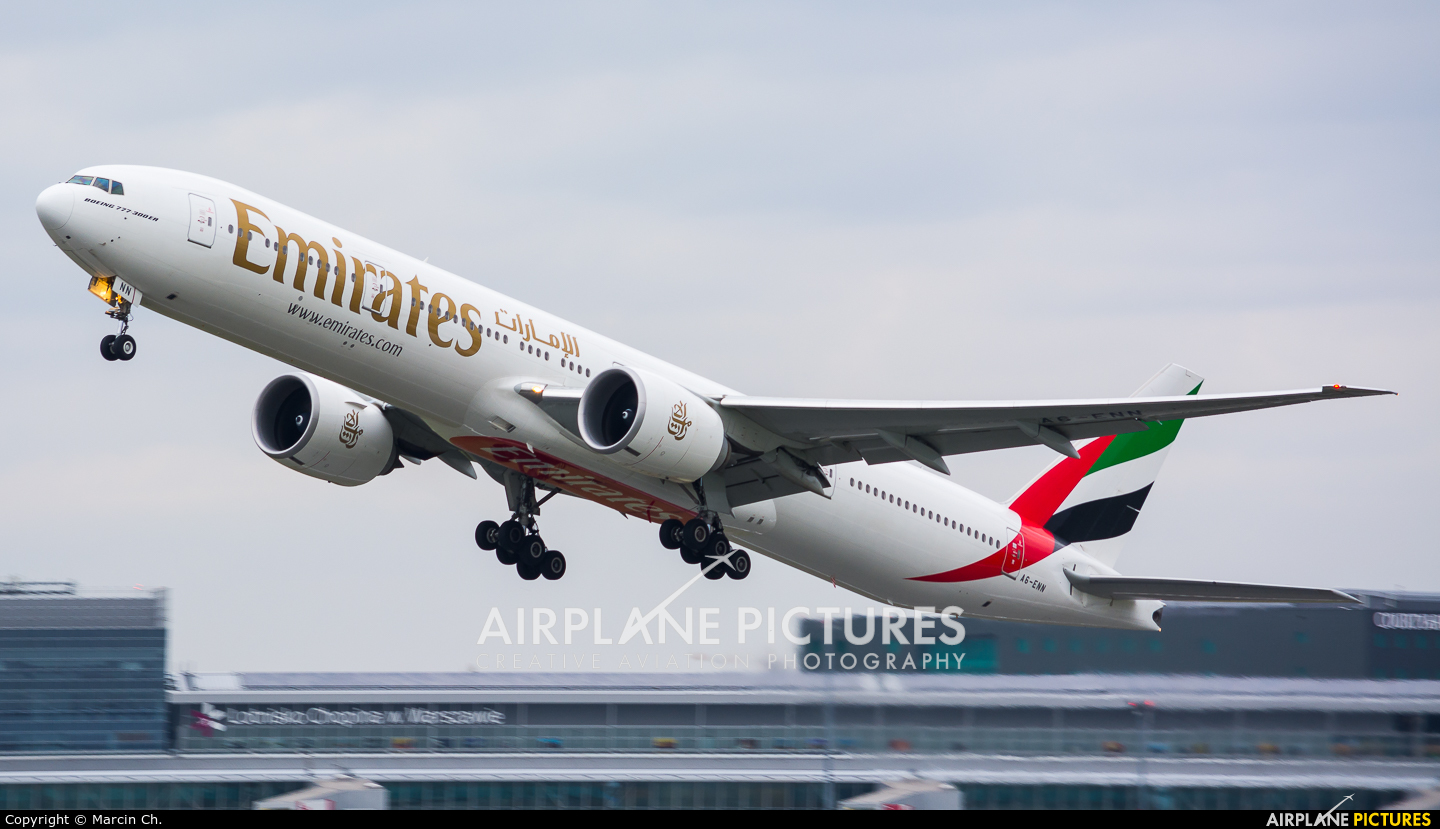 Emirates Airlines A6-ENN aircraft at Warsaw - Frederic Chopin