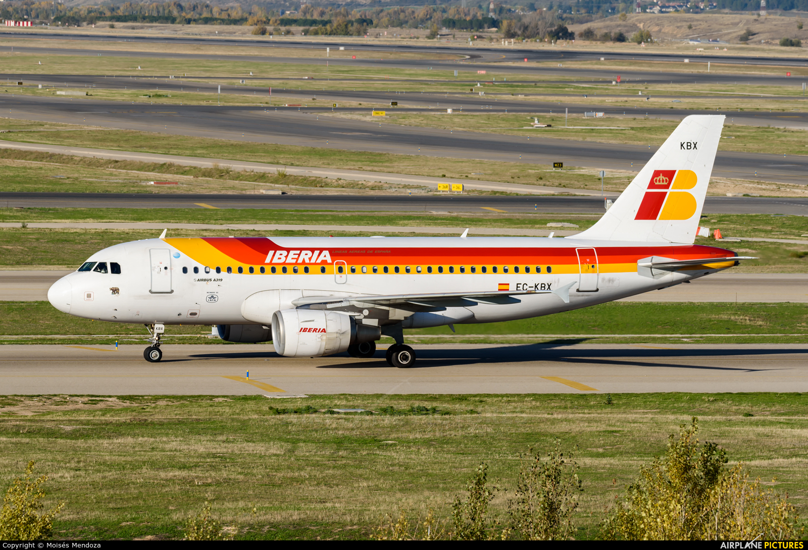 Iberia EC-KBX aircraft at Madrid - Barajas