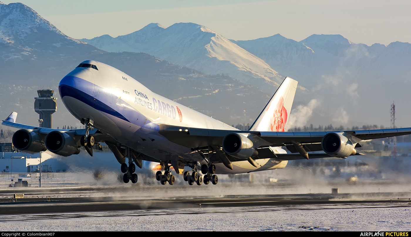 China Airlines Cargo B-18717 aircraft at Anchorage - Ted Stevens Intl / Kulis Air National Guard Base