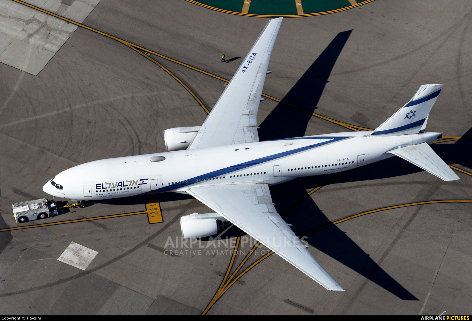 El Al Israel Airlines 4X-ECA aircraft at Los Angeles Intl