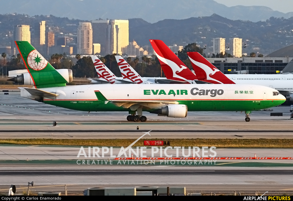 EVA Air Cargo B-16113 aircraft at Los Angeles Intl