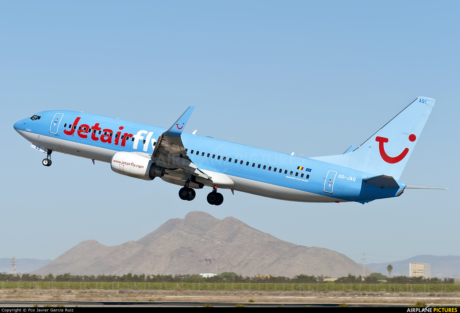 Jetairfly (TUI Airlines Belgium) OO-JAQ aircraft at Murcia - San Javier