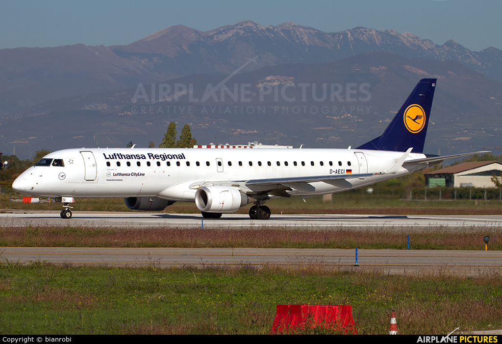 Lufthansa Regional - CityLine D-AECI aircraft at Verona - Villafranca