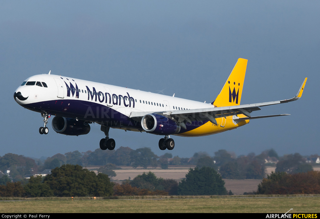 Monarch Airlines G-ZBAO aircraft at London - Luton