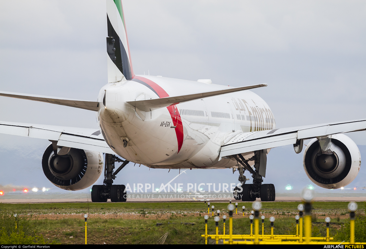 Emirates Airlines A6 EGX aircraft at Manchester