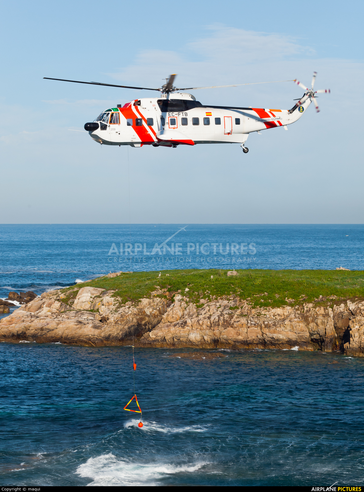 Spain - Coast Guard EC-FTB aircraft at La Coruña - El Portiño
