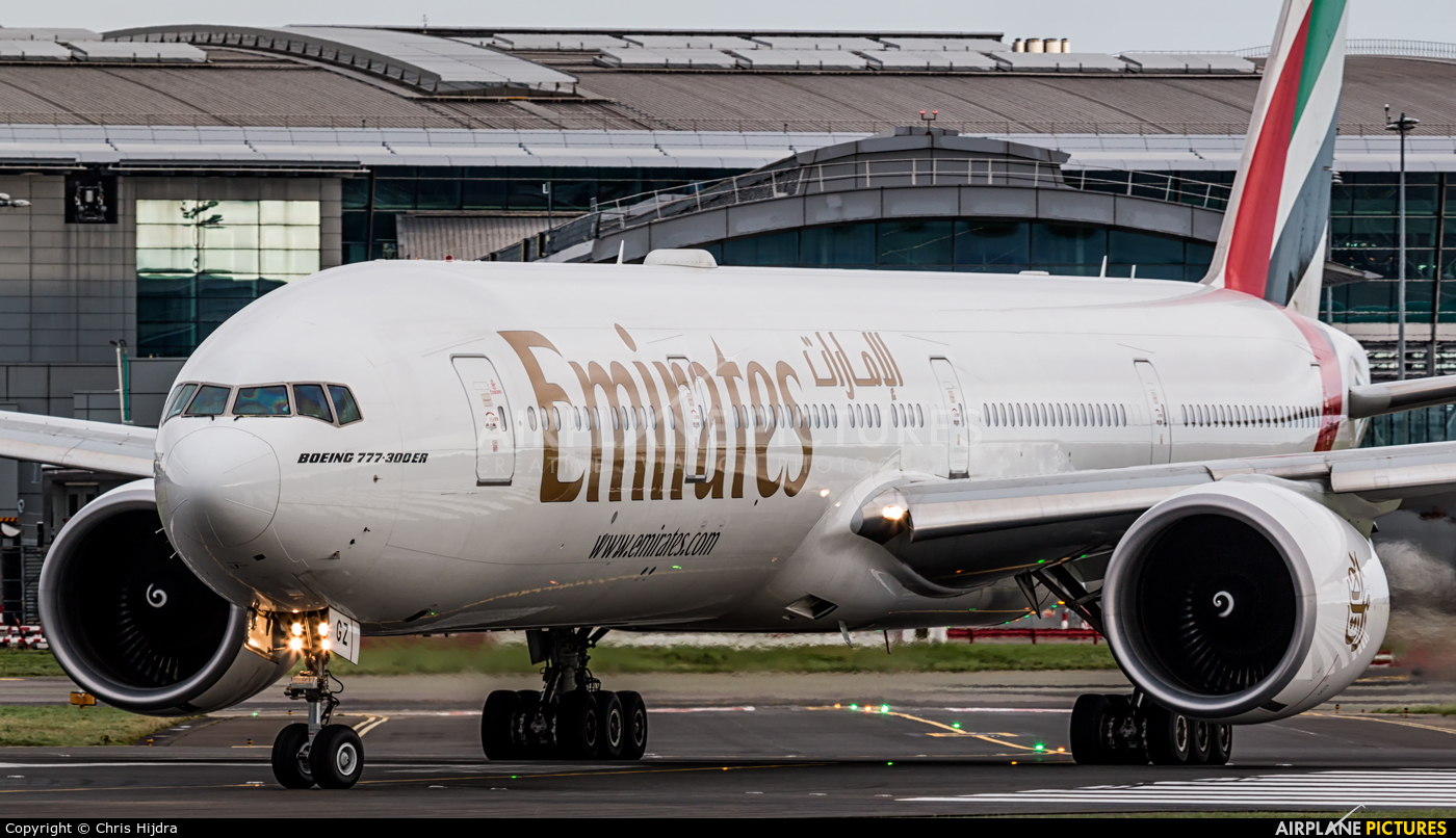 Emirates Airlines A6-EGZ aircraft at Dublin