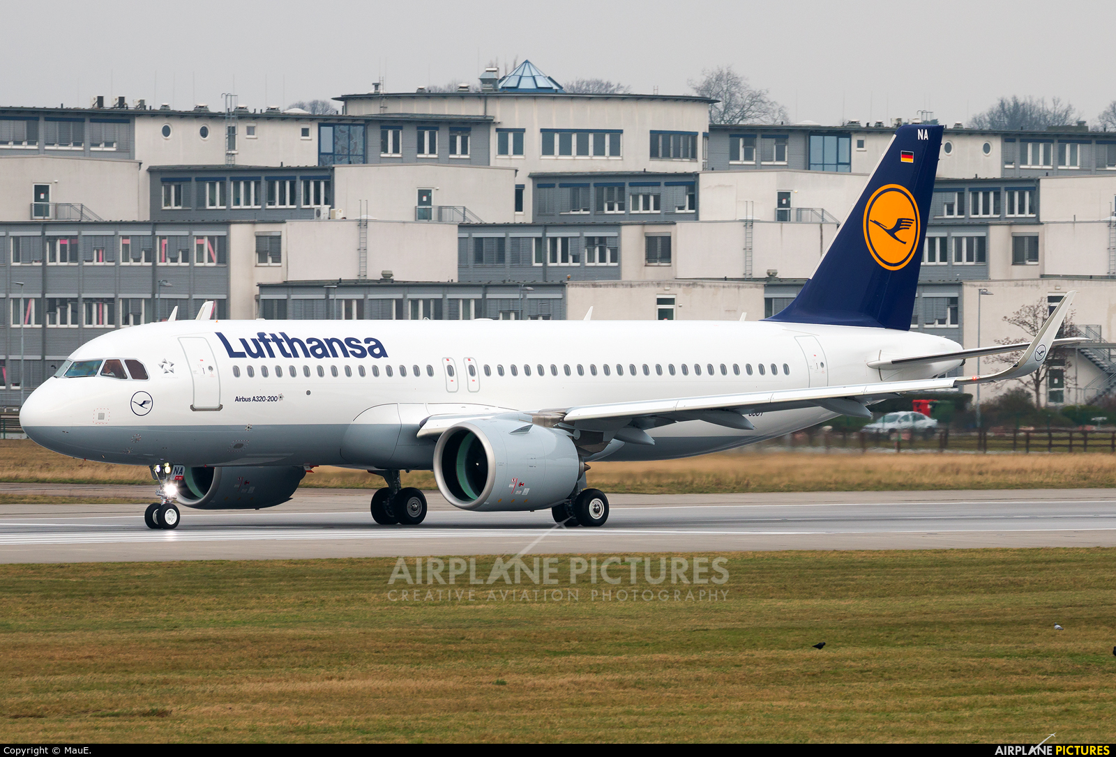 Lufthansa D-AXAQ aircraft at Hamburg - Finkenwerder