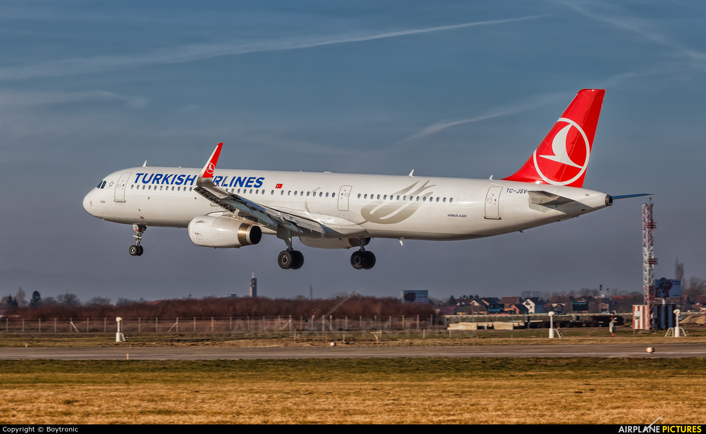 Turkish Airlines TC-JSV aircraft at Zagreb