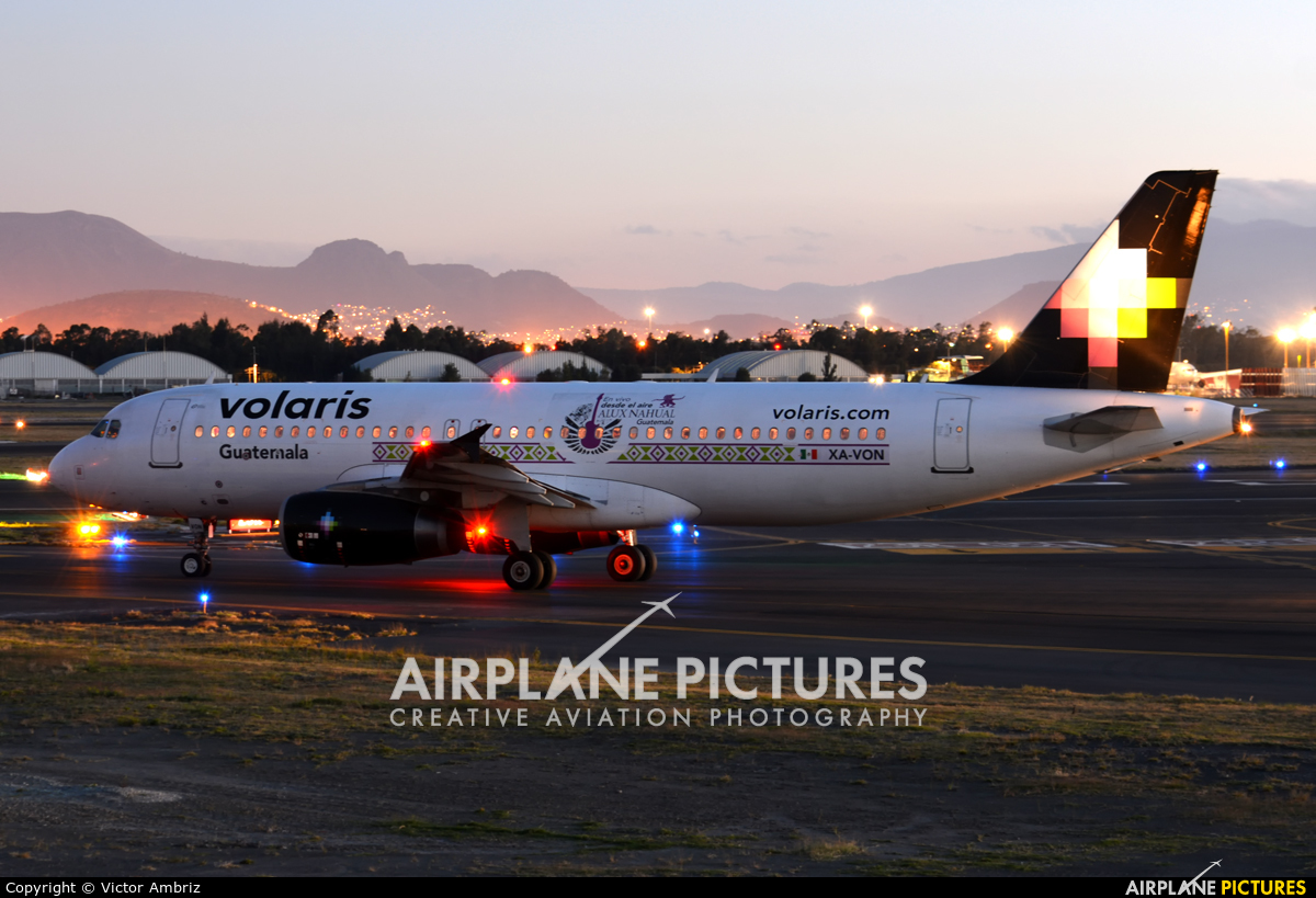 Volaris XA-VON aircraft at Mexico City - Licenciado Benito Juarez Intl