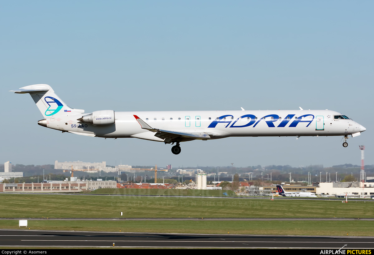 Adria Airways S5-AAO aircraft at Brussels - Zaventem