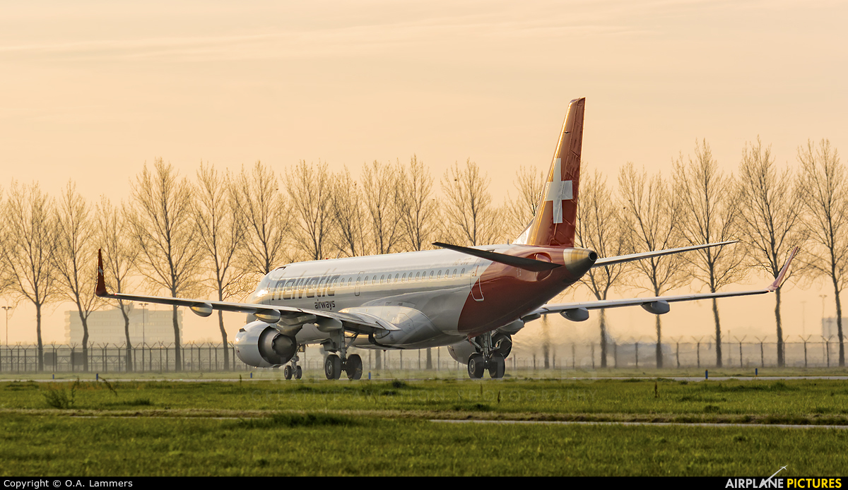Helvetic Airways HB-JVQ aircraft at Amsterdam - Schiphol