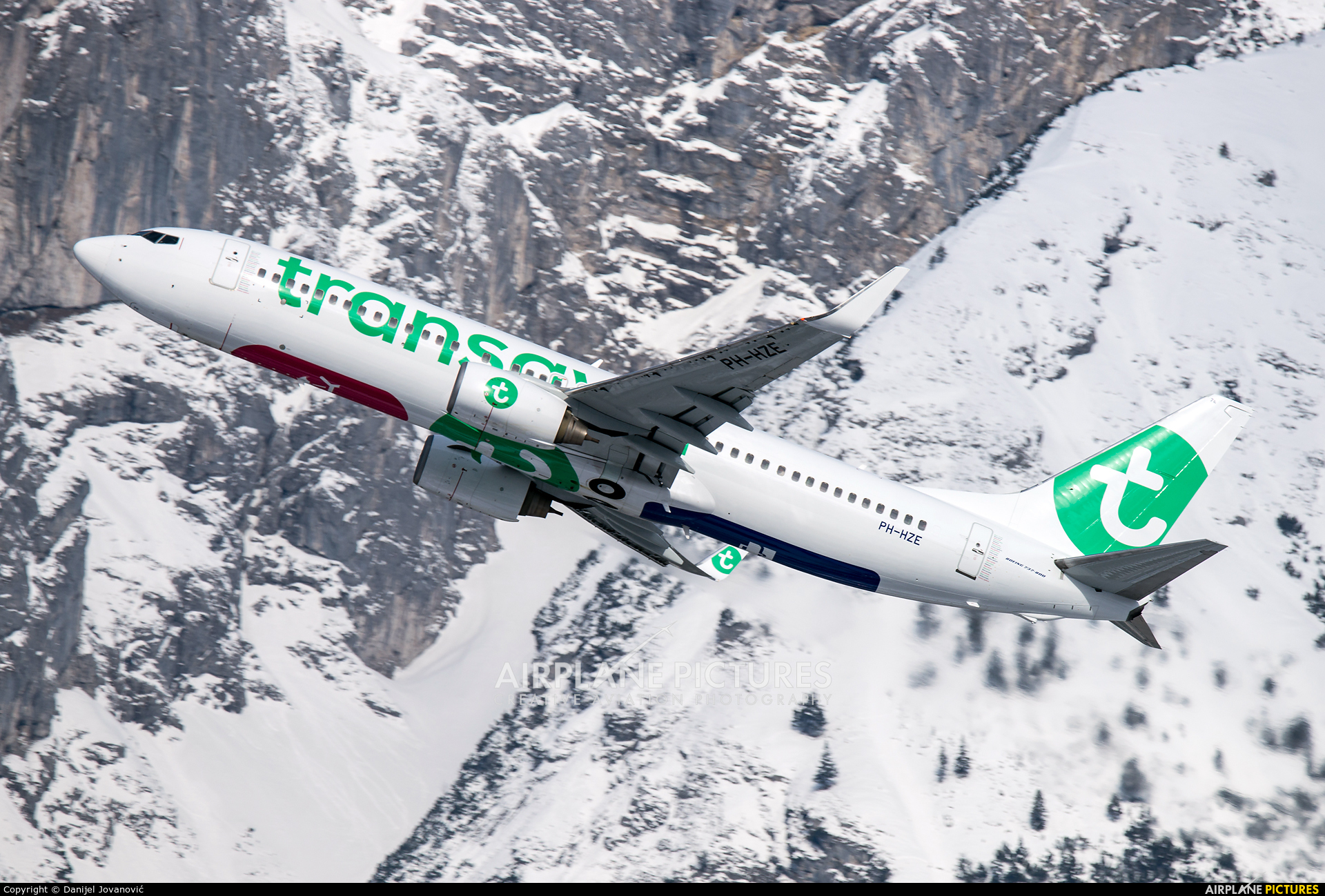 Transavia PH-HZE aircraft at Innsbruck