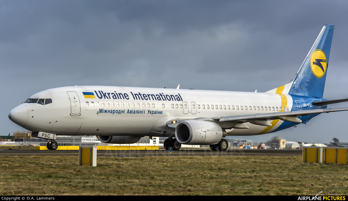Ukraine International Airlines UR-PSC aircraft at Amsterdam - Schiphol
