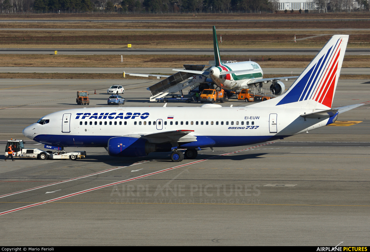 Transaero Airlines EI-EUW aircraft at Milan - Malpensa