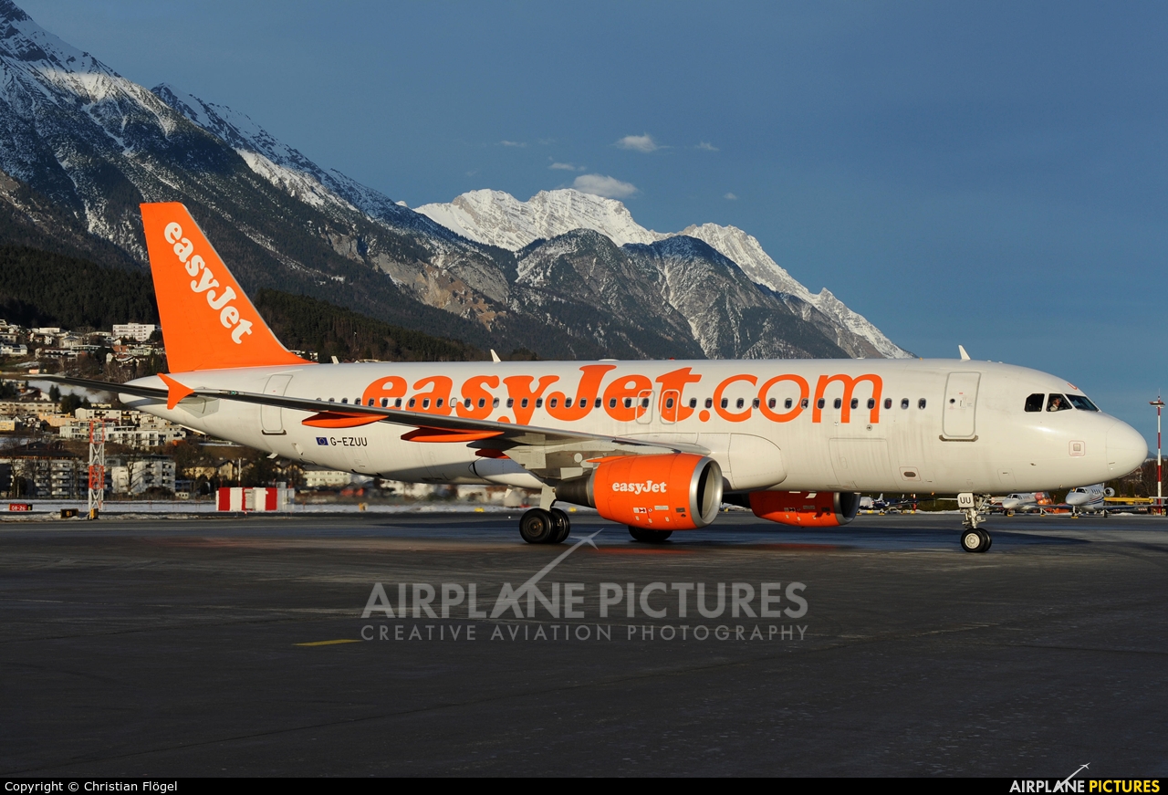 easyJet G-EZUU aircraft at Innsbruck