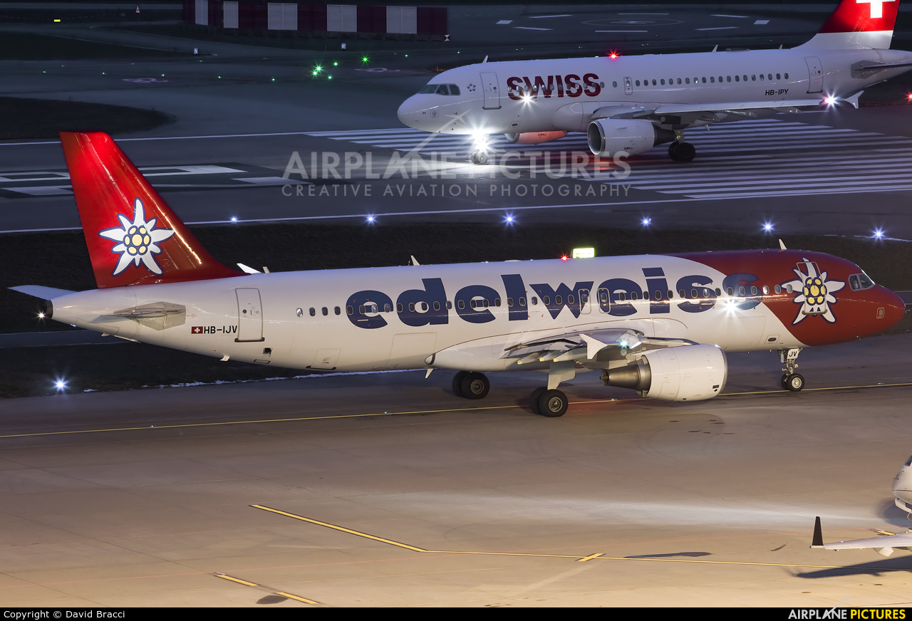 Edelweiss HB-IJV aircraft at Zurich