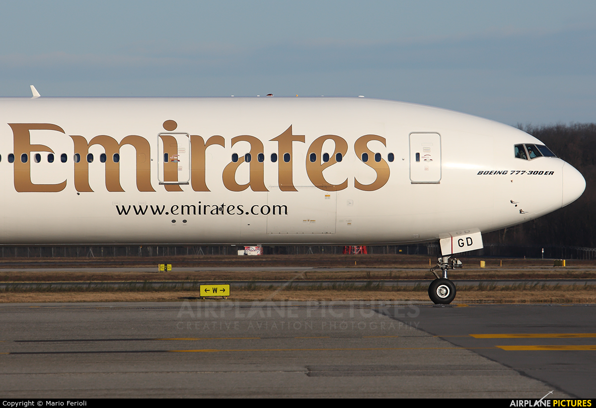 Emirates Airlines A6-EGD aircraft at Milan - Malpensa