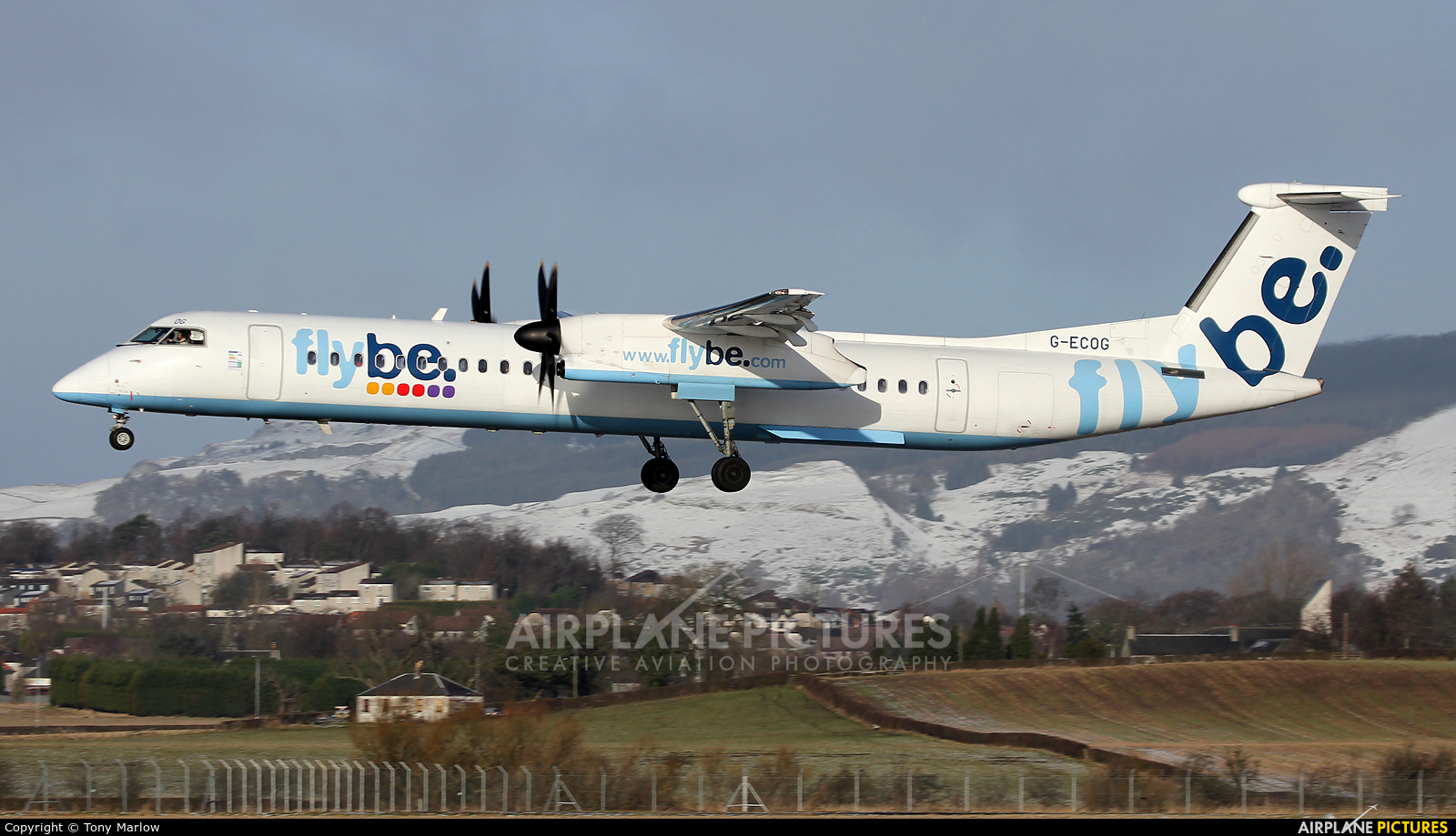 Flybe G-ECOG aircraft at Glasgow