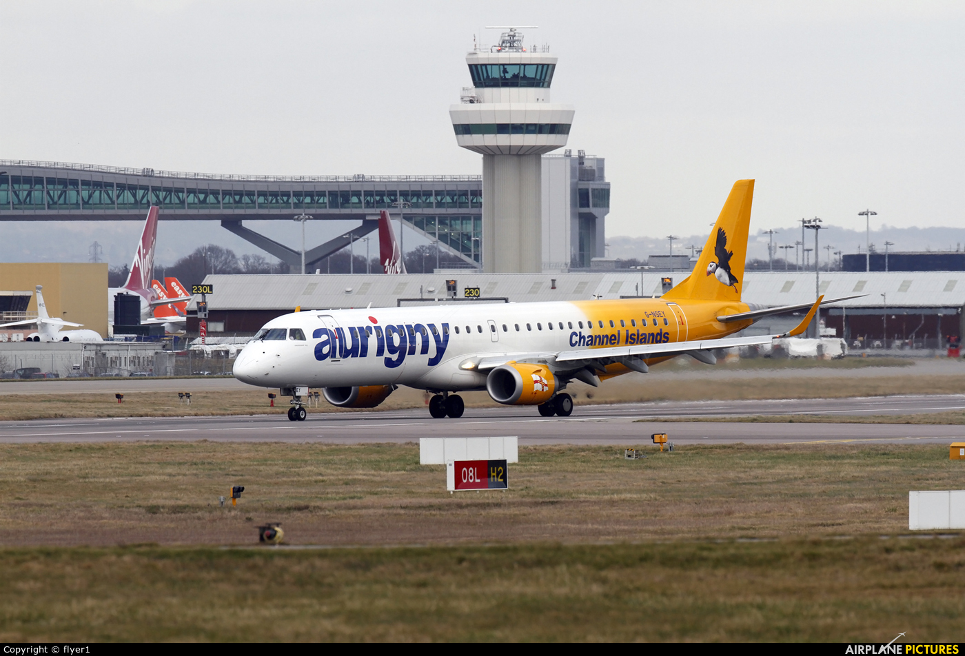 Aurigny Air Services G-NSEY aircraft at London - Gatwick
