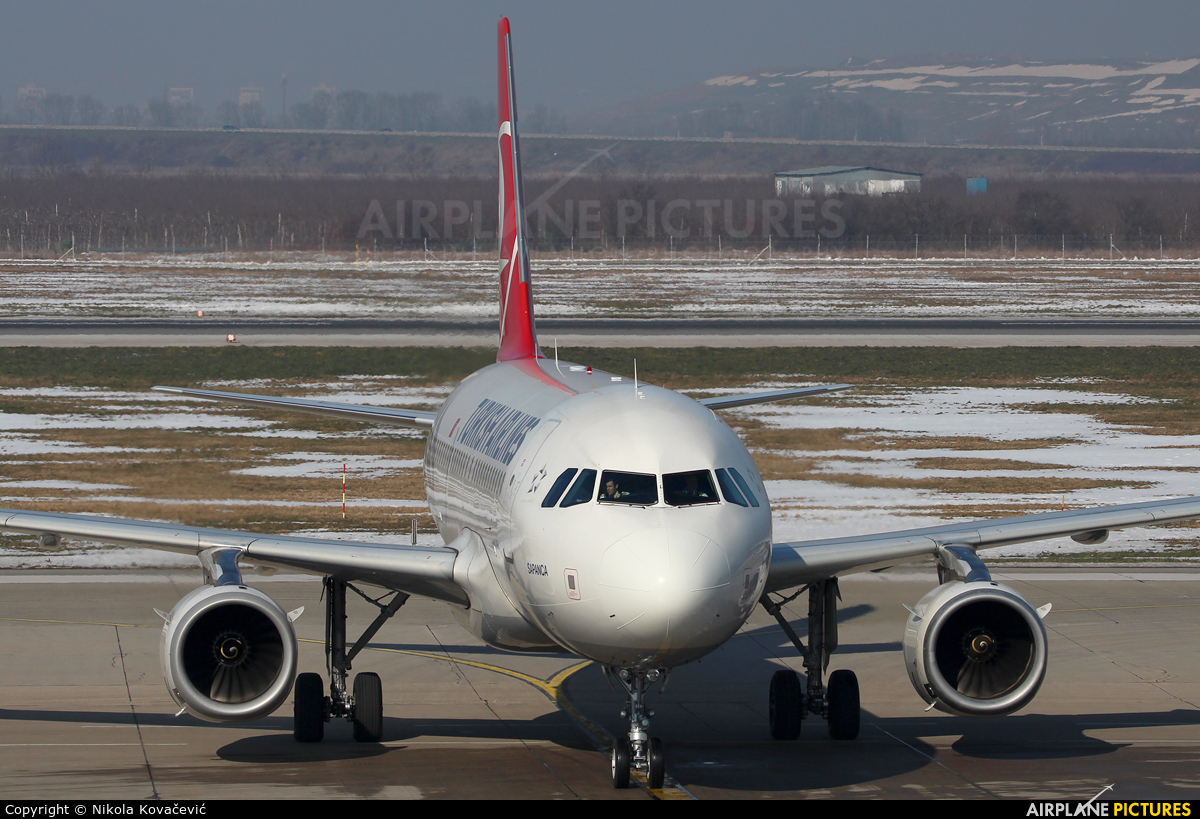 Turkish Airlines TC-JLV aircraft at Zagreb
