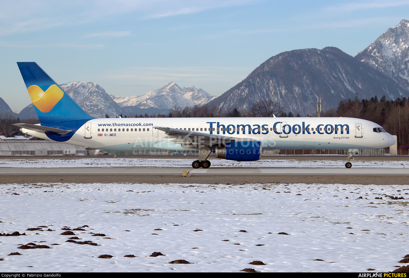 Thomas Cook G-JMCE aircraft at Salzburg