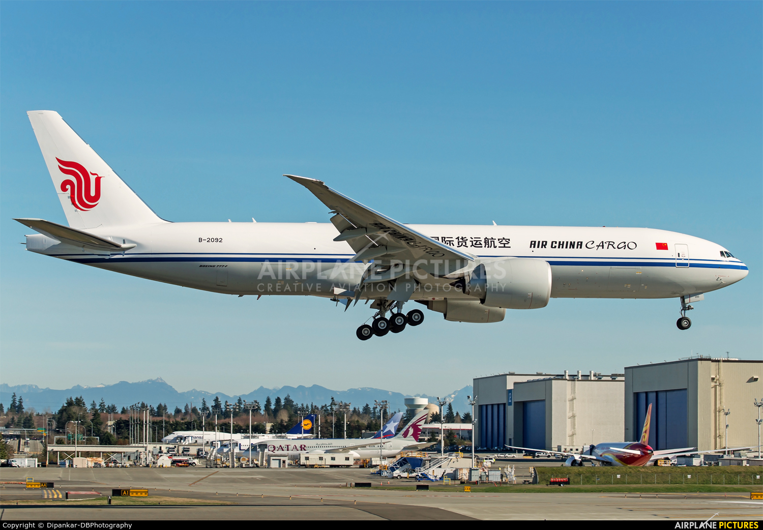 Air China Cargo B-2092 aircraft at Everett - Snohomish County / Paine Field