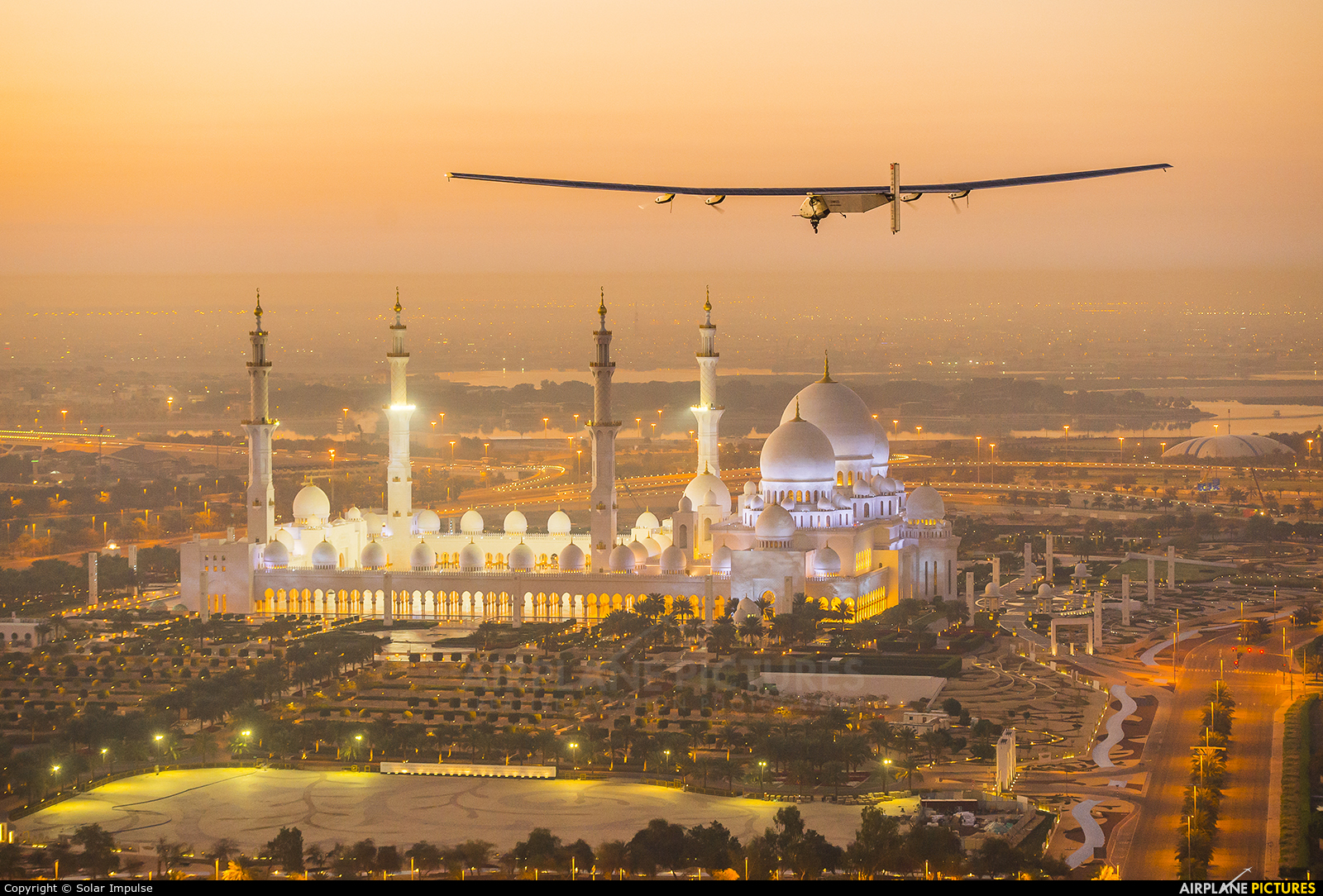 Solar Impulse HB-SIB aircraft at Abu Dhabi Intl