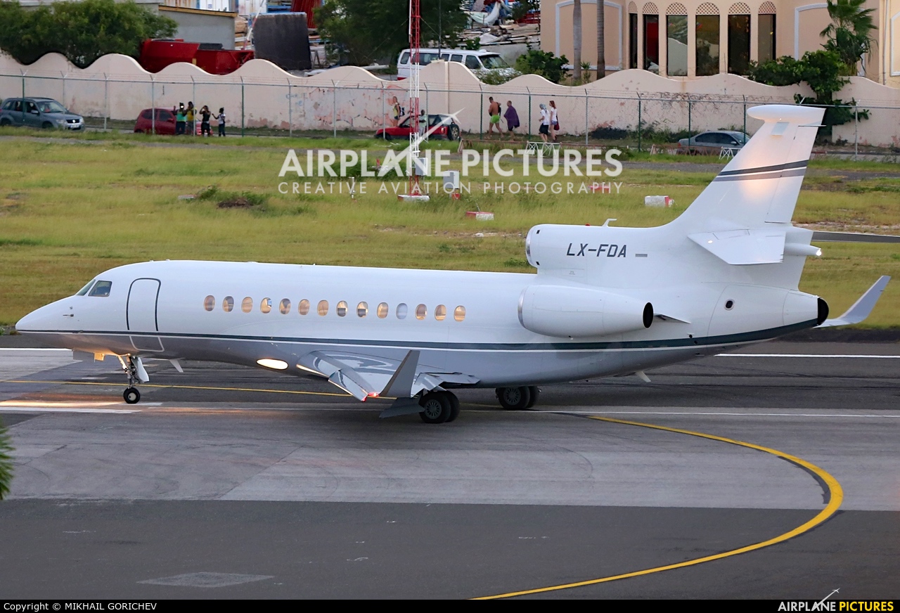 Private LX-FDA aircraft at Sint Maarten - Princess Juliana Intl