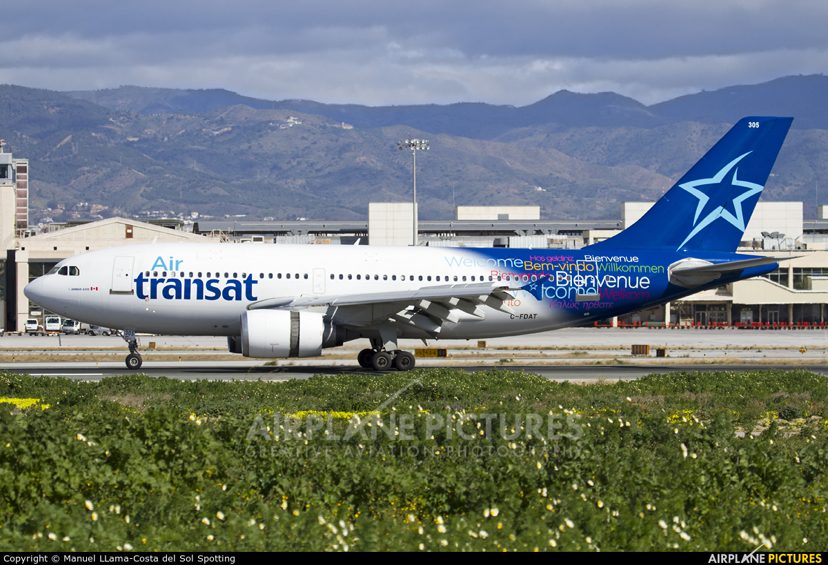 Air Transat C-FDAT aircraft at Málaga