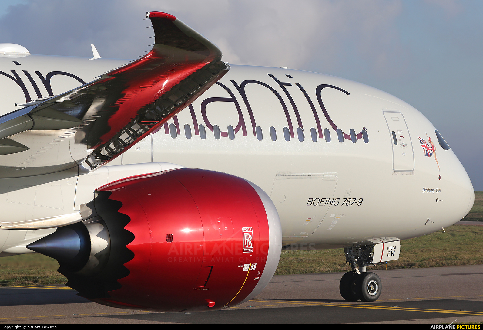 Virgin Atlantic G-VNEW aircraft at East Midlands