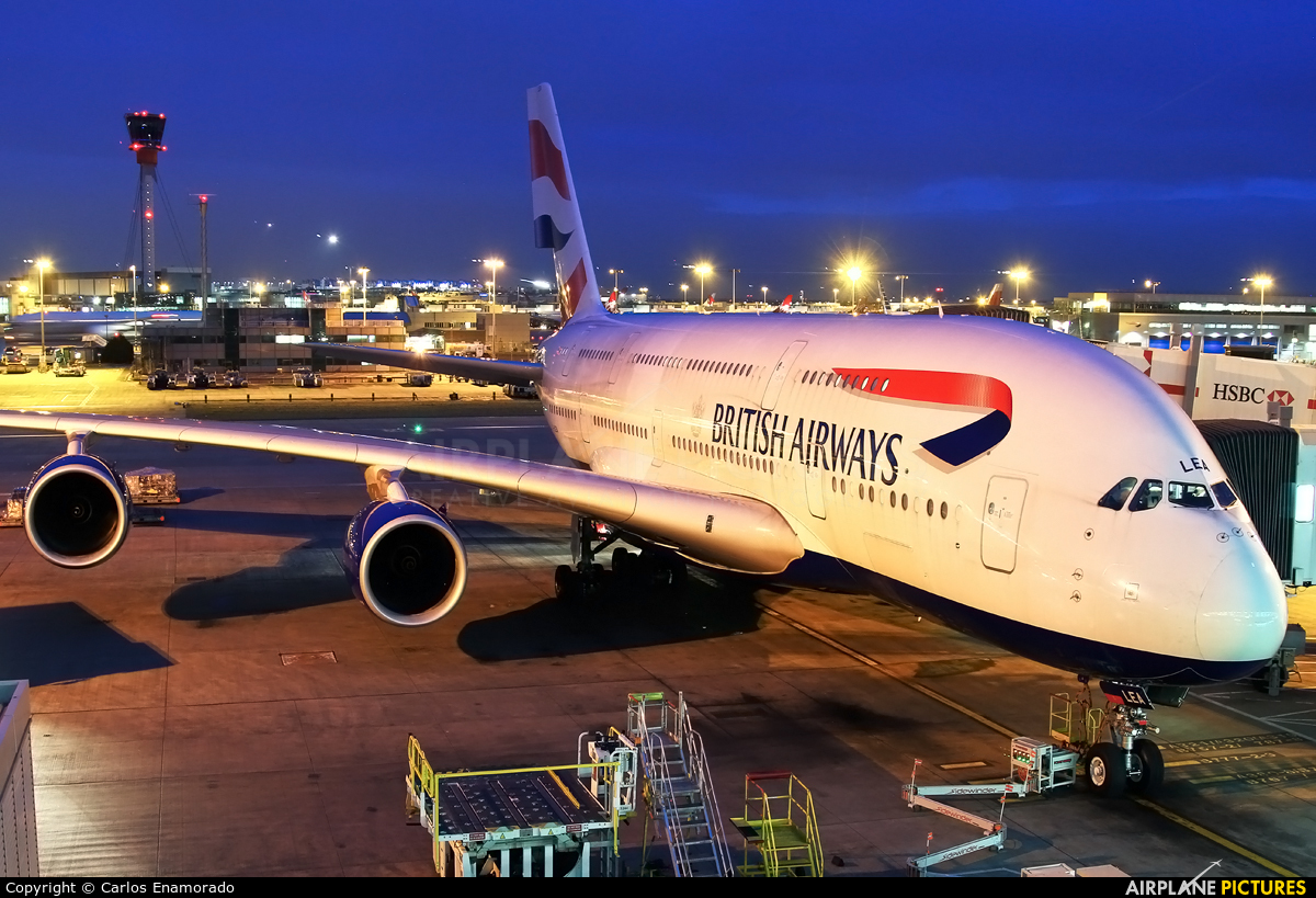 British Airways G-XLEA aircraft at London - Heathrow