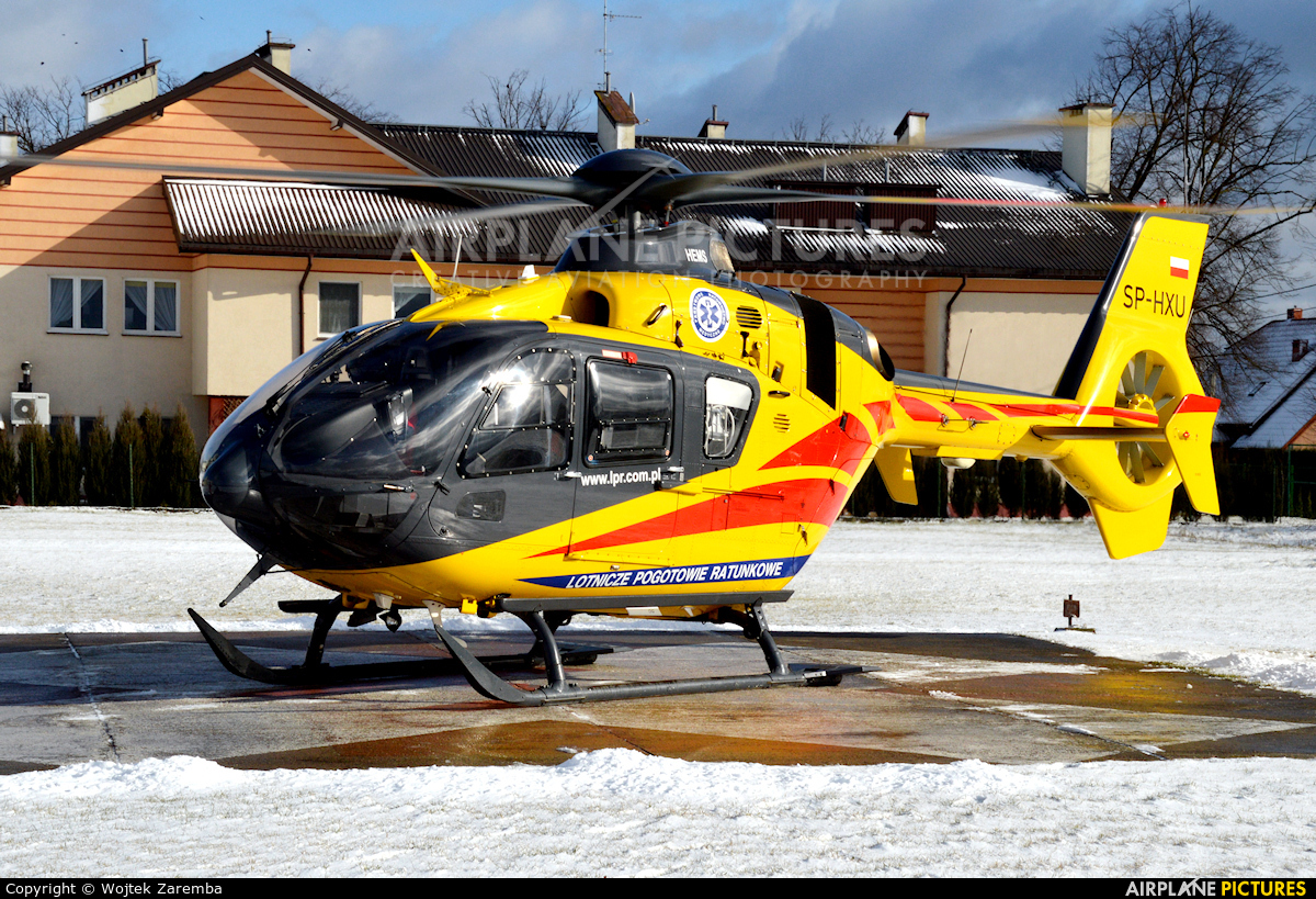 Polish Medical Air Rescue - Lotnicze Pogotowie Ratunkowe SP-HXU aircraft at Siemiatycze Hospital