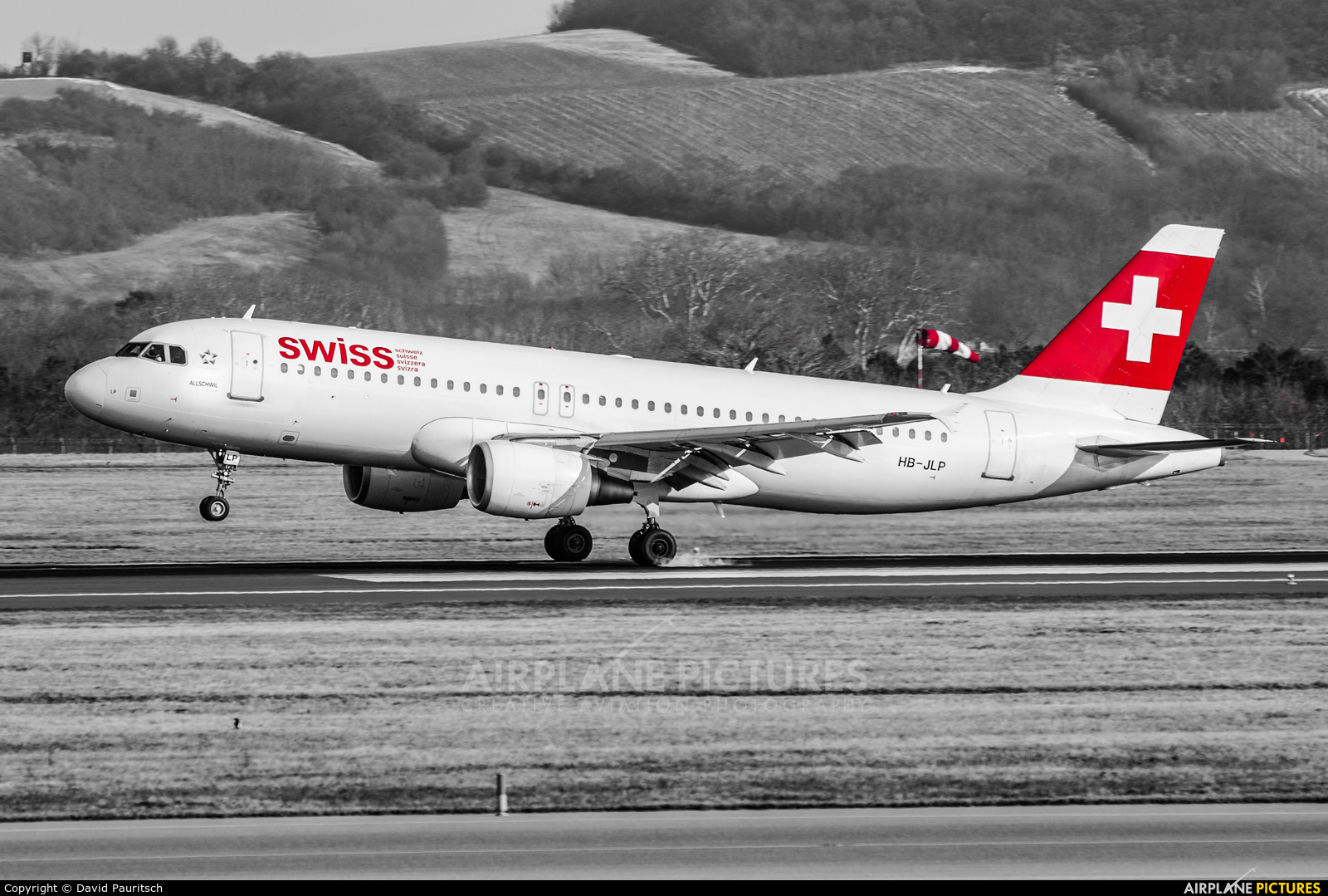 Swiss HB-JLP aircraft at Vienna - Schwechat