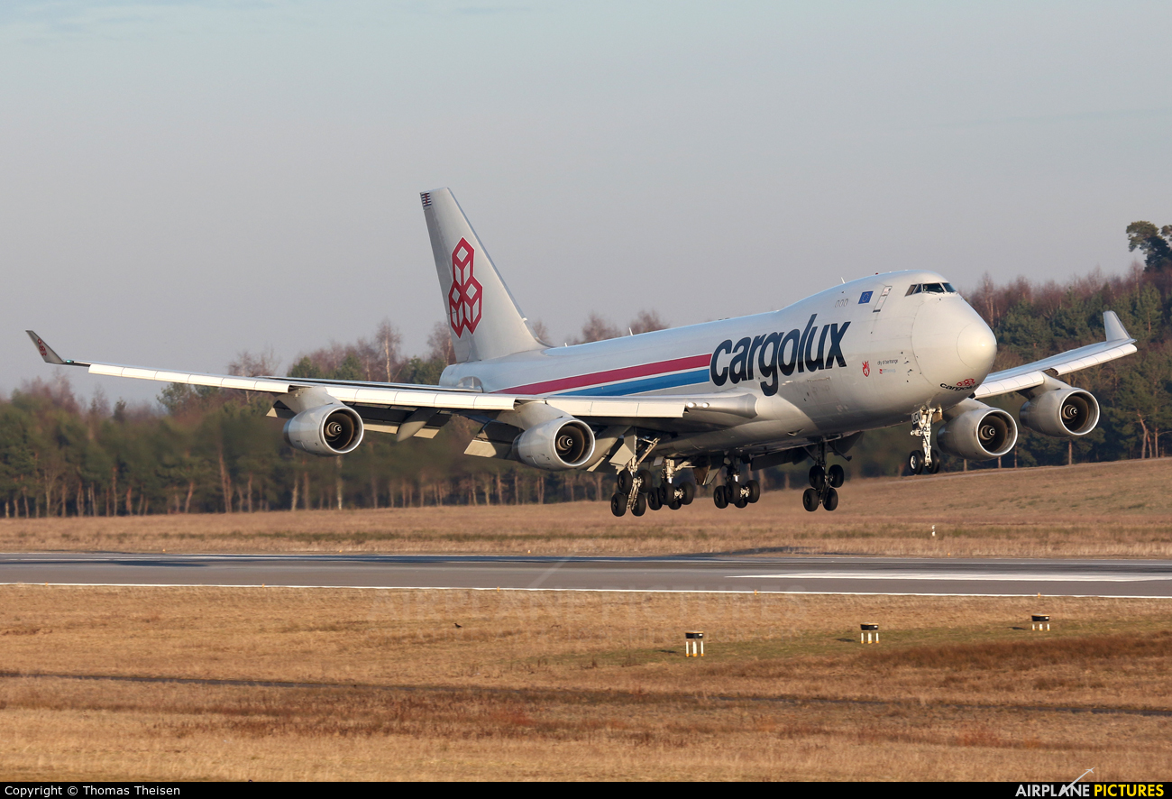 Cargolux LX-UCV aircraft at Luxembourg - Findel